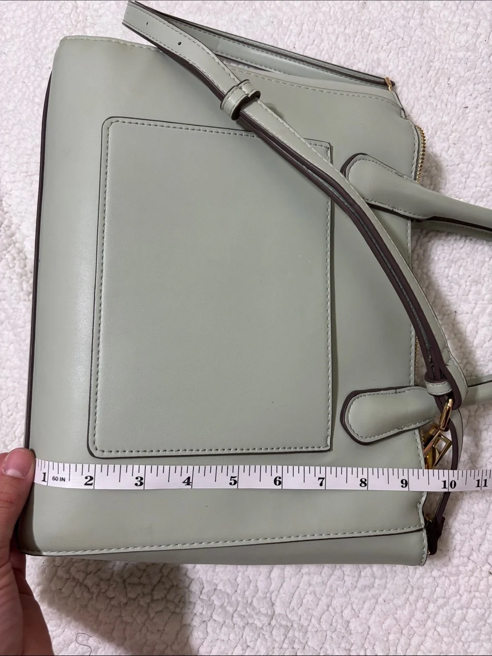 a new day Sage Green Structured Satchel with Wallet